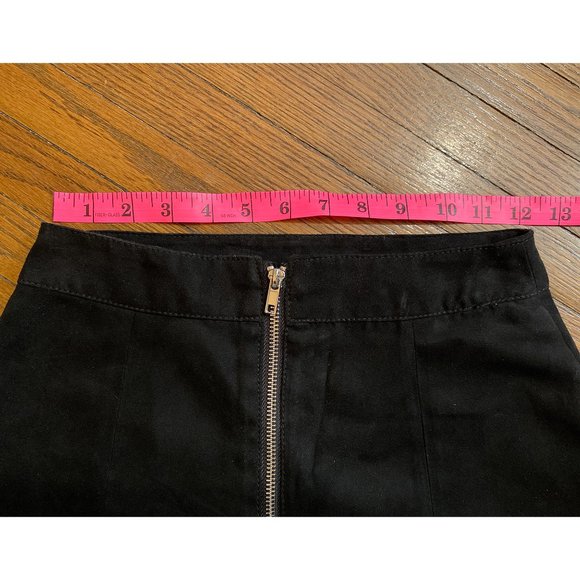 Faux Suede Zip Mini Skirt - Picture 7 of 11